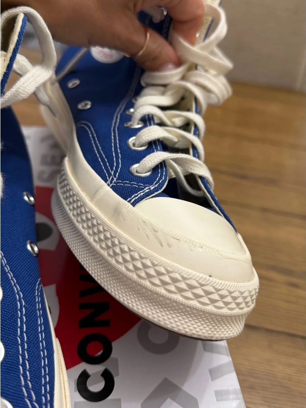 CdG PLAY x Converse Women's Chuck Taylor All Star Peek-A-Boo High-Top Sneakers